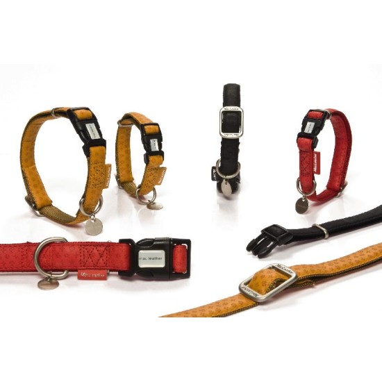 Macleather halsband rood 25X45-70CM Macleather halsband rood 25X45-70CM
