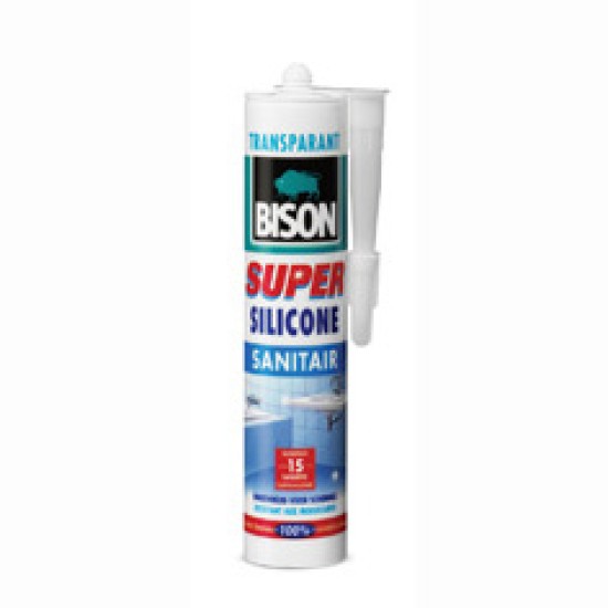 Bison super silicone sanitair transparant 300ml