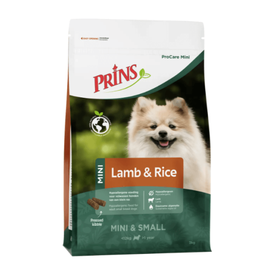 Prins ProCare Mini Lamb & Rice Hypoallergic 3kg Prins ProCare Mini Lamb & Rice Hypoallergic 3kg