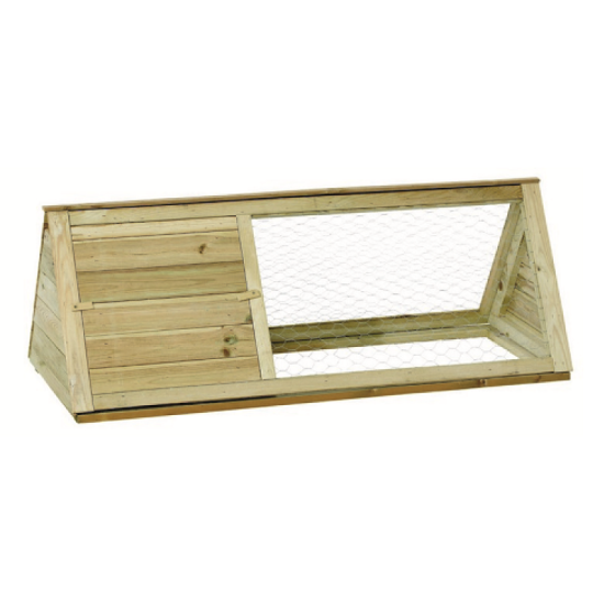 Houten konijnenren met nachthok