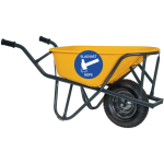 Kruiwagen Hummer HDPE 90 liter geel