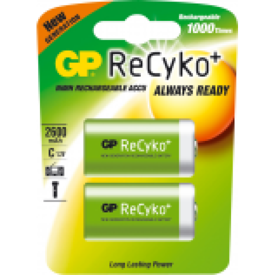GP Recyko oplaadbare batterijen C 3000mAh GP Recyko oplaadbare batterijen C 3000mAh
