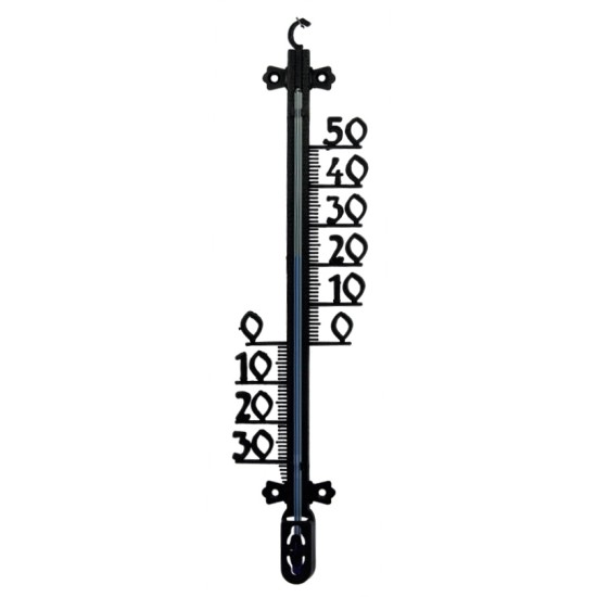 Buitenthermometer 65cm zwart
