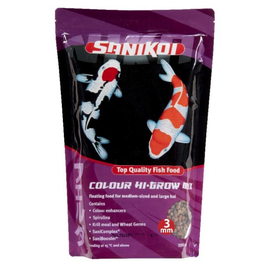 SaniKoi visvoer Colour Hi-Grow mix 6mm 3 liter SaniKoi visvoer Colour Hi-Grow mix 6mm 3 liter