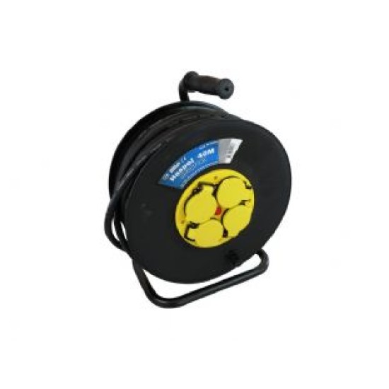 Haspel 40 meter 3x2,5mm² H07 zwart