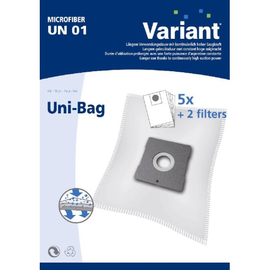 Stofzuigerzakken variant stofzakken UN01 microfiber