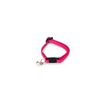 Kattenbandje nylon fel roze