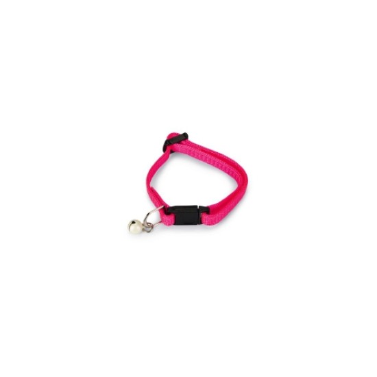 Kattenbandje nylon fel roze