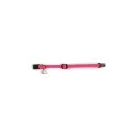 Kattenbandje nylon fel roze