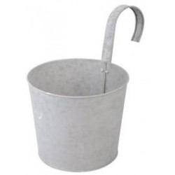 Oud zink Bloempot met haak
