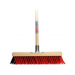 X-Bezem buiten rood 40cm met steel