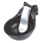 Drinkbak metaal met lepel RVS