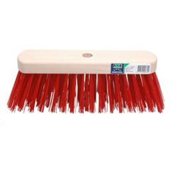 Bezem FSC 29CM, kunstvezel rood