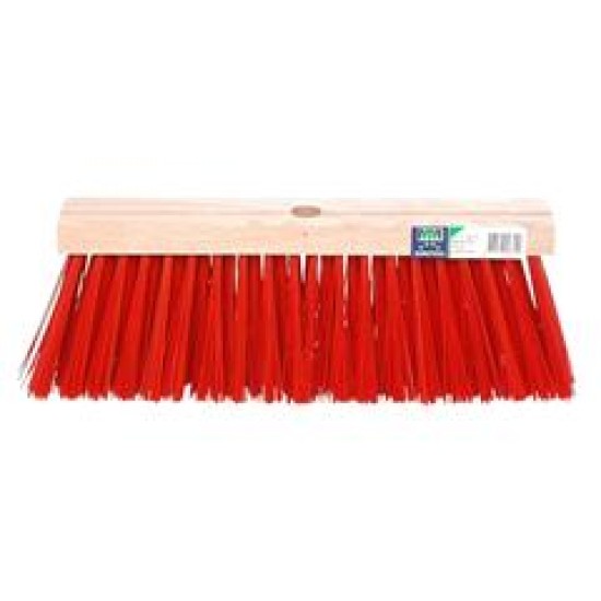 Bezem FSC 35CM kunstvezel rood MM