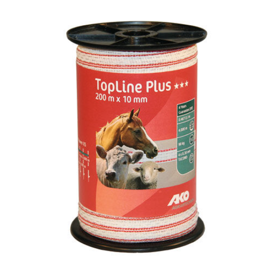 AKO topline plus schriklint wit/rood 1CM-200M