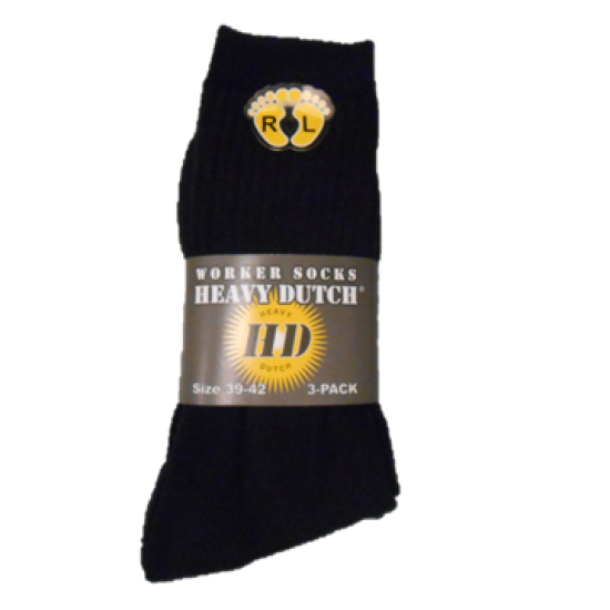 Werksokken Heavy Dutch zwart 3 paar