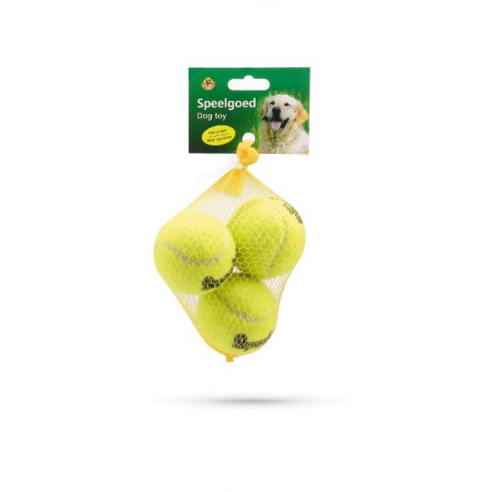 Tennisbal met pieper 3-pack 6,5CM