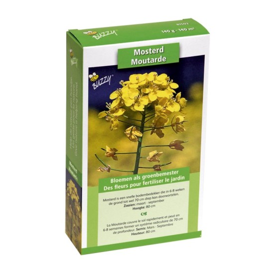 Buzzy Groenbemester gele mosterd Buzzy Groenbemester gele mosterd 140gr