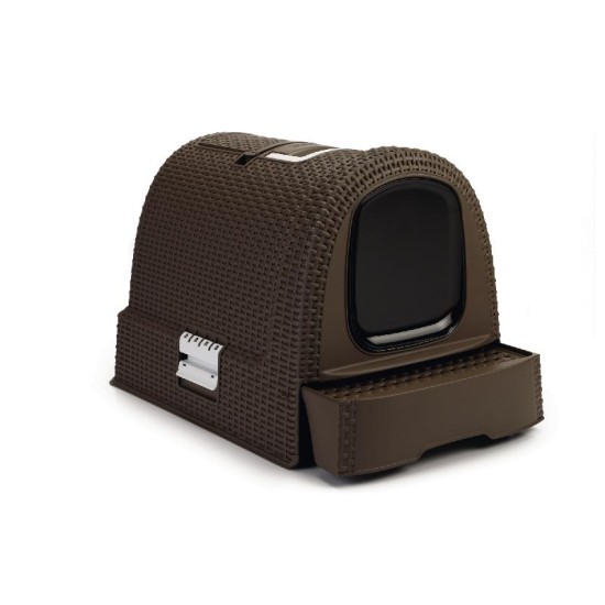 Kattenbak Curver mokka