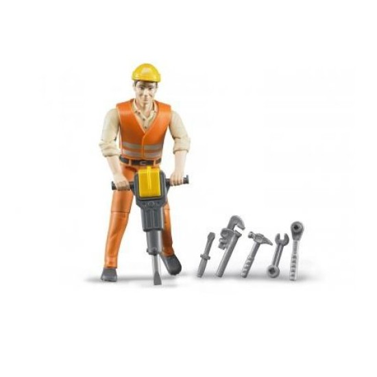 Bruder bouwvakker + accessoires 1:16