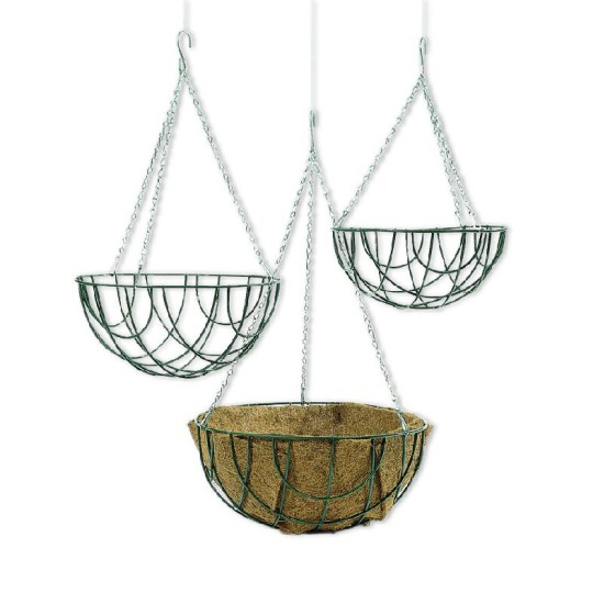 Hangmand incl ketting 40cm groen metaaldraad Hangmand incl ketting 40cm groen metaaldraad