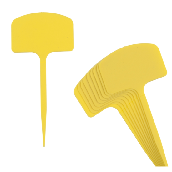 Plaatetiketten geel incl. tuinstift 13cm (10st) Plaatetiketten geel incl. tuinstift 13cm (10st)