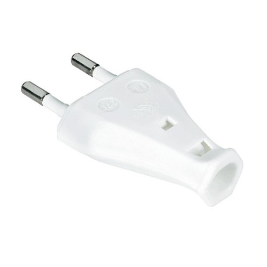 Euro plug stekker male wit 