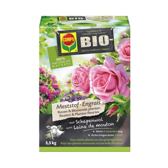 Compo Bio rozen & bloeiende planten meststof 3,5kg