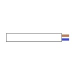 Vinyl kabel rond wit 2X0.75 ROL
