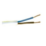 Vinyl kabel rond wit 2X0.75 ROL