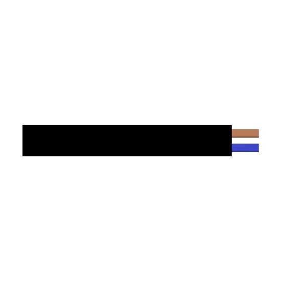 Vinyl kabel rondsnoer zwart 2x0.75 (per rol) Vinyl kabel rondsnoer zwart 2x0.75 (per rol)