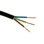 Vinylsnoer rond 3x1 aderig zwart per rol
