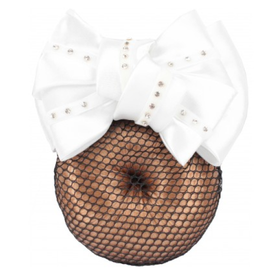 Papillon met strass wit